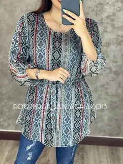 شومیز حریر آستردار کد 3003