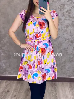 پیراهن نخی کوتاه کد 4003