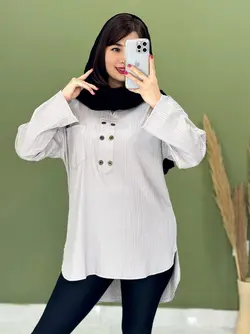 شومیز یقه کوبایی الیزه کد 3203