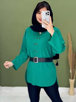 شومیز یقه کوبایی الیزه کد 3203