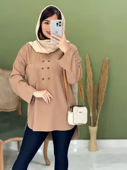 شومیز یقه کوبایی الیزه کد 3203