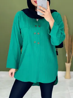 شومیز یقه کوبایی الیزه کد 3203