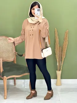 شومیز یقه کوبایی الیزه کد 3203