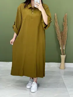 پیراهن یقه دار روشنک کد 4128