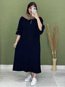 پیراهن یقه دار روشنک کد 4128