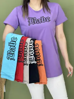 تیشرت قواره دار babe کد 1188