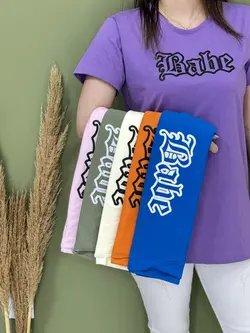 تیشرت قواره دار babe کد 1188