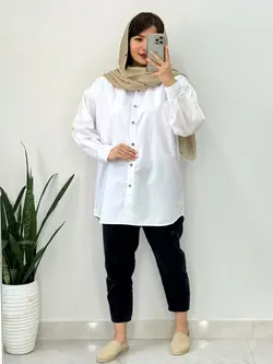 مانتو تک رنگ ساده کد 5146