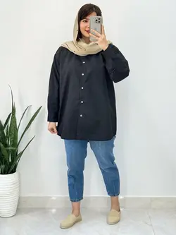 مانتو تک رنگ ساده کد 5146