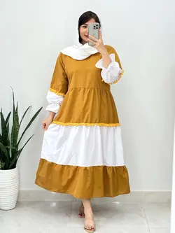 پیراهن مانتویی منگوله دار کد 4071