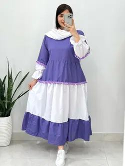 پیراهن مانتویی منگوله دار کد 4071