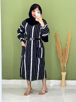 کفتان راه راه نسترن کد 4123