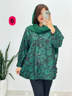 شومیز مانتویی گلی کد 3331