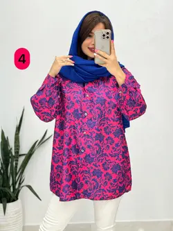 شومیز مانتویی گلی کد 3331