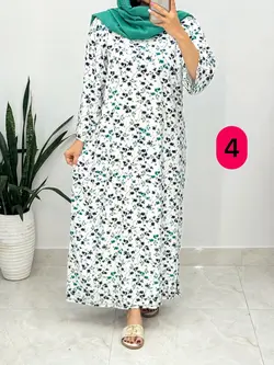 پیراهن نخی آستین دار کد 4139