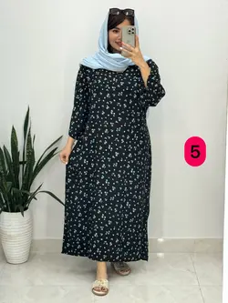 پیراهن نخی آستین دار کد 4139