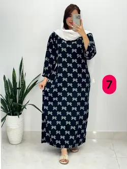 پیراهن نخی آستین دار کد 4139