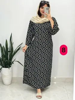 پیراهن نخی آستین دار کد 4139