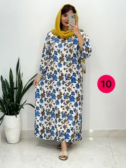 پیراهن نخی آستین دار کد 4139