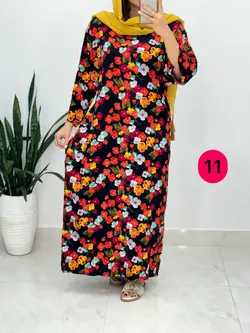 پیراهن نخی آستین دار کد 4139