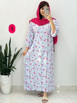 پیراهن نخی آستین دار کد 4139