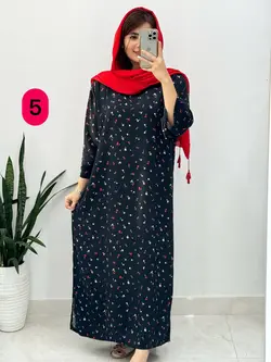 پیراهن نخی آستین دار کد 4139