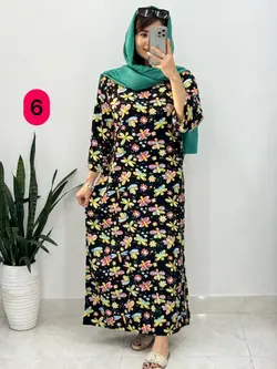 پیراهن نخی آستین دار کد 4139