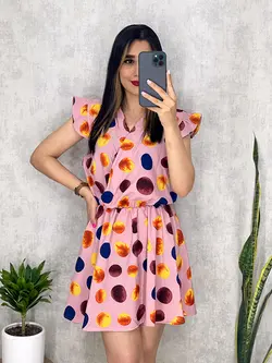 پیراهن چپ و راستی طرح توپی کد 4041