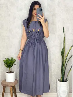 پیراهن حلقه ای طرحدار کد 4043