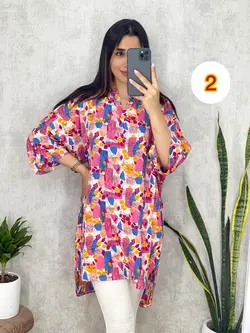 تونیک نخی بلند کد 7038