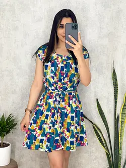 پیراهن کوتاه نخی کد 4046