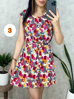 پیراهن کوتاه نخی کد 4046