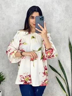 شومیز یقه قایقی کد 3160