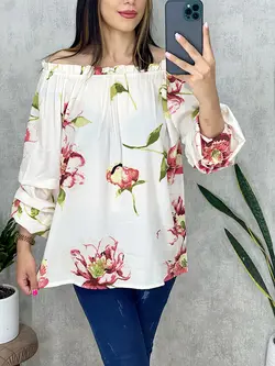 شومیز یقه قایقی کد 3160