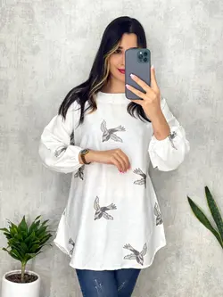 شومیز خامه دوزی طرح پرستو کد 3162