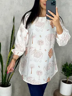 شومیز طرحدار فیلی کد 3164