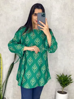 تونیک طرحدار آستین بندی کد 3166