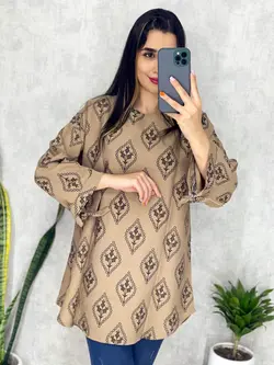 تونیک طرحدار آستین بندی کد 3166