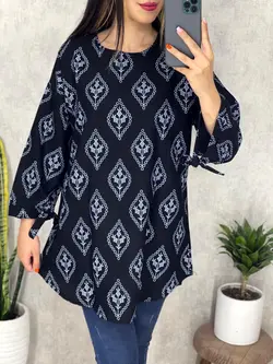 تونیک طرحدار آستین بندی کد 3166