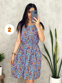 پیراهن کوتاه طرحدار کد 4063