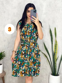 پیراهن کوتاه طرحدار کد 4063