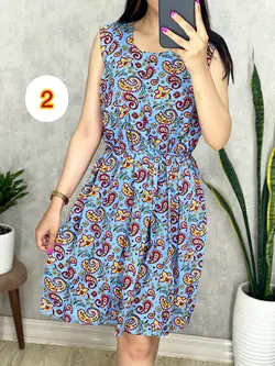 پیراهن کوتاه طرحدار کد 4063