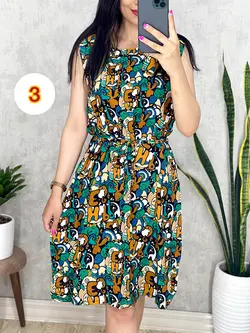 پیراهن کوتاه طرحدار کد 4063