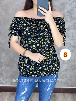 شومیز نخی خالدار. کد 3021