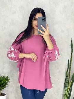 شومیز ابروباد آستین طرحدار کد 3159