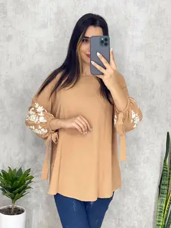 شومیز ابروباد آستین طرحدار کد 3159