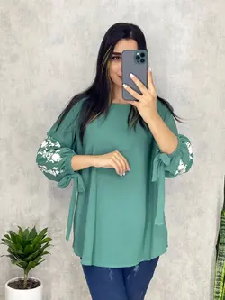 شومیز ابروباد آستین طرحدار کد 3159