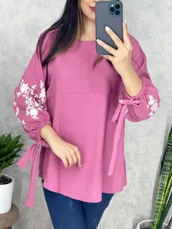 شومیز ابروباد آستین طرحدار کد 3159