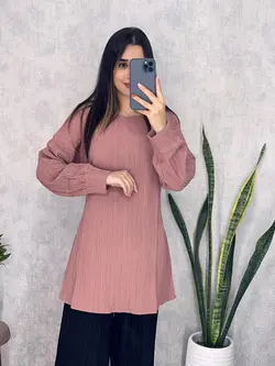 تونیک  مانتویی آستین بلند کراش کد 7046