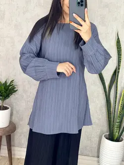 تونیک  مانتویی آستین بلند کراش کد 7046